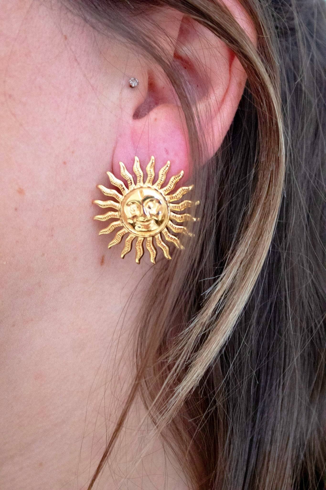 Boucles d'oreilles " grand soleil"