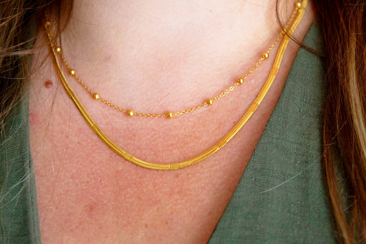 Collier " double chaîne "