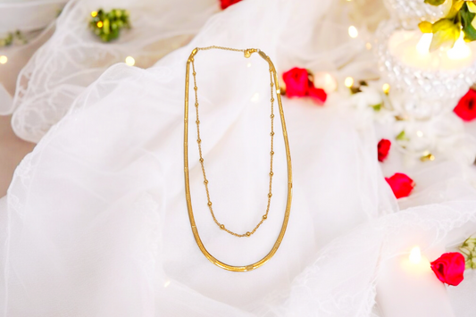 Collier " double chaîne "