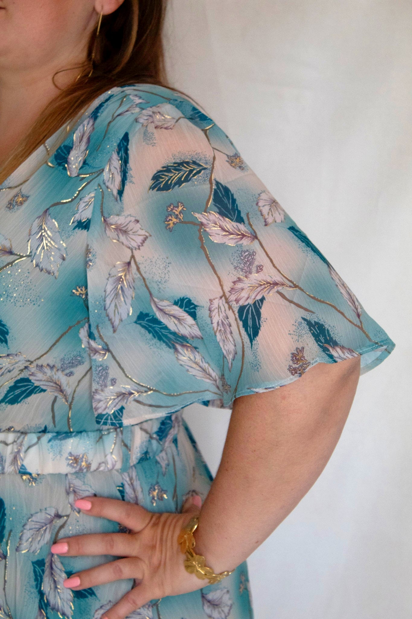 Robe longue ''plumes''